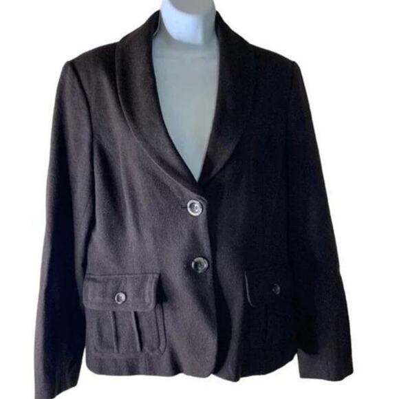 Eddie Bauer Wool Blazer Button Front Pockets Women's Size 12 Line Suit Jacket - Picture 3 of 10